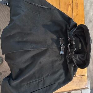 Elegant Black Hooded Cape for Women